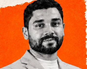 Retrato em preto e branco de Lucas Domingos